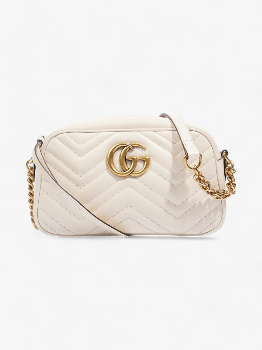 Gucci Marmont Zip White Matelasse Leather Small Image 1