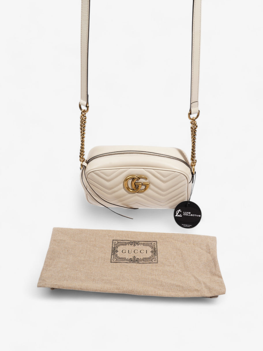 Gucci Marmont Zip White Matelasse Leather Small Image 9