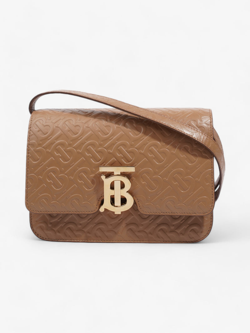  Burberry TB Bag Light Camel Calfskin Leather Small