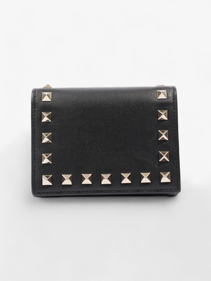  Valentino Rockstud Wallet Black Leather Small