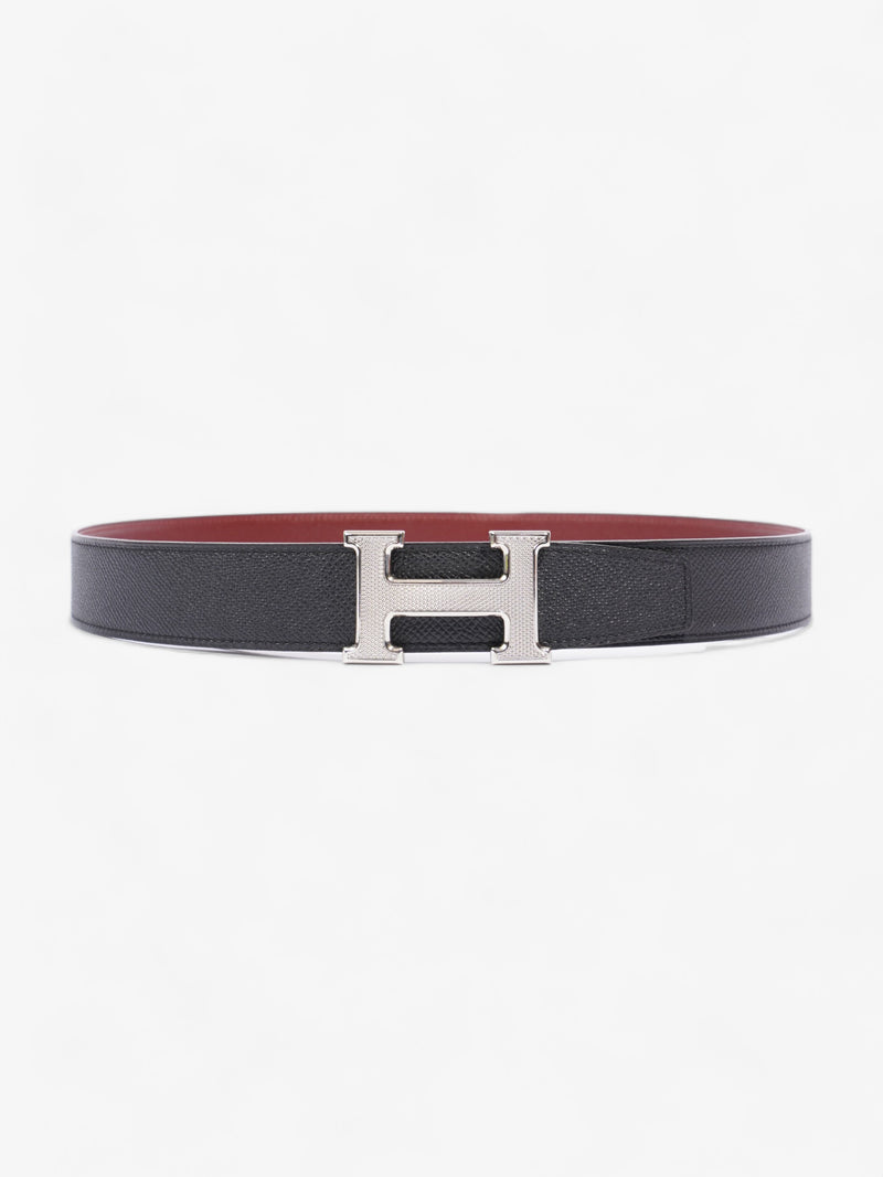  Hermes Mini Constance Belt Buckle&Reversible Black / Red Leather 90cm