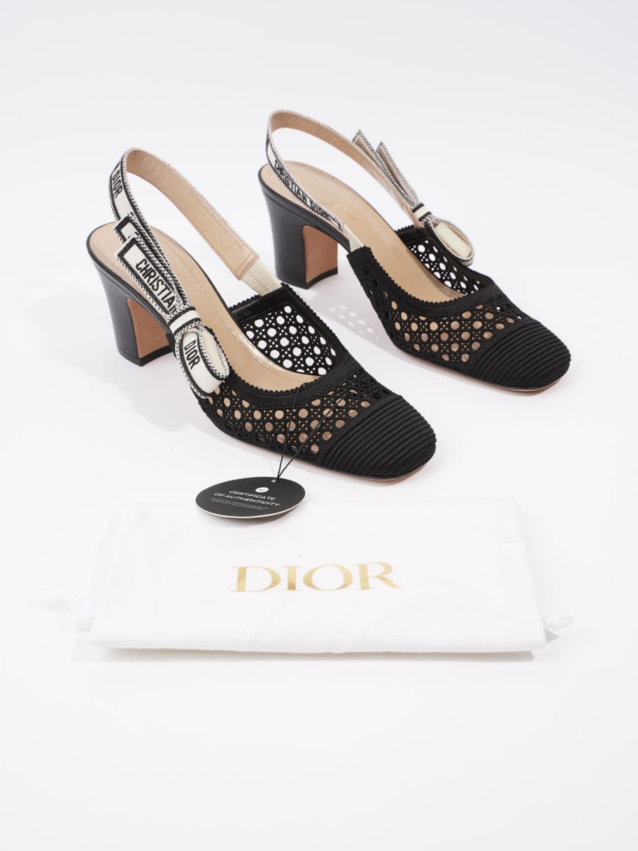 Christian Dior D-Moi Slingback 55mm Black Lace EU 41 UK 8 Image 10