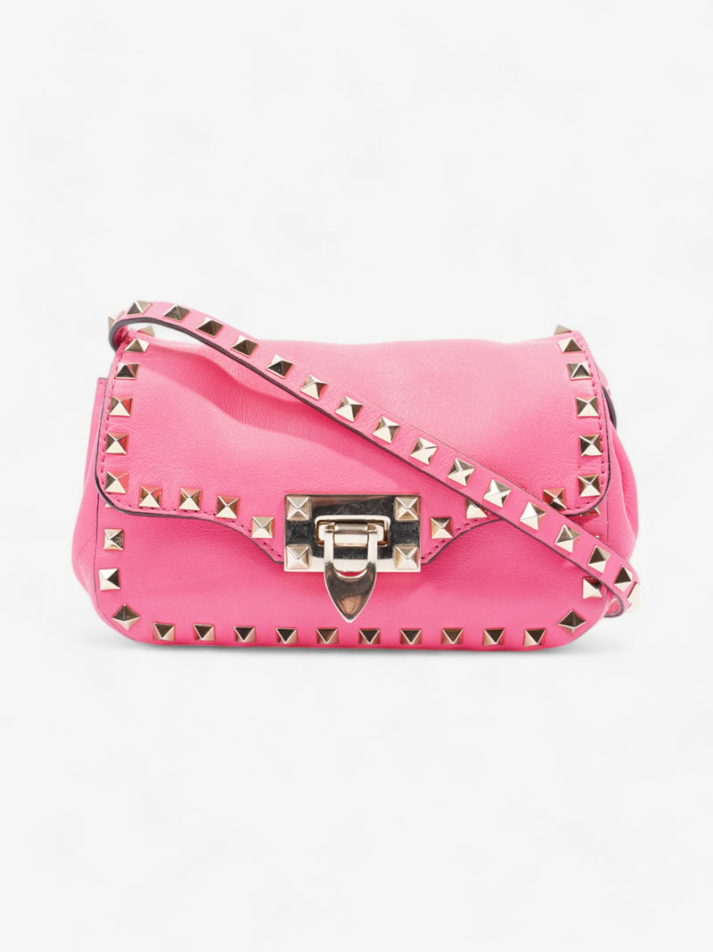  Valentino Rockstud Bag Neon Pink Leather