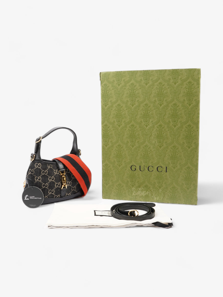 Gucci Jackie Mini 1969 Black Denim GG Supreme Denim Image 8