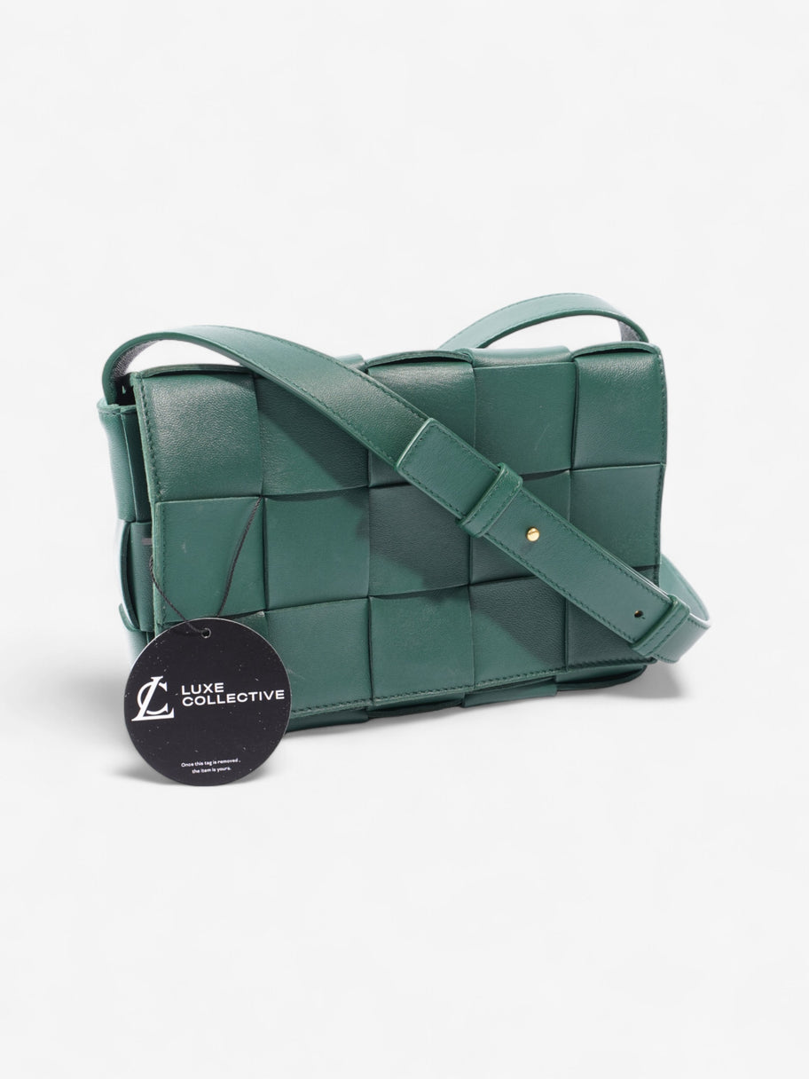 Bottega Veneta Cassette Green Intrecciato Leather Image 9