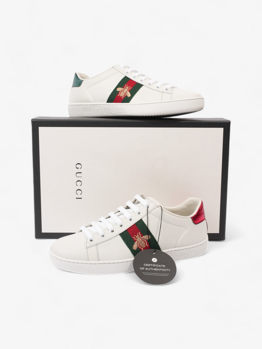 Gucci Ace Sneakers with Bee White / Red / Green Leather EU 35 UK 2 Image 10