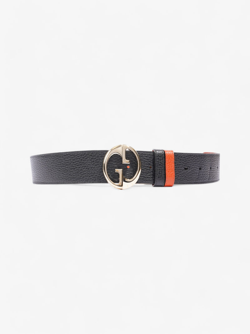  Gucci GG Marmont Reversible Belt Black / Gold / Orange Leather 95cm / 38