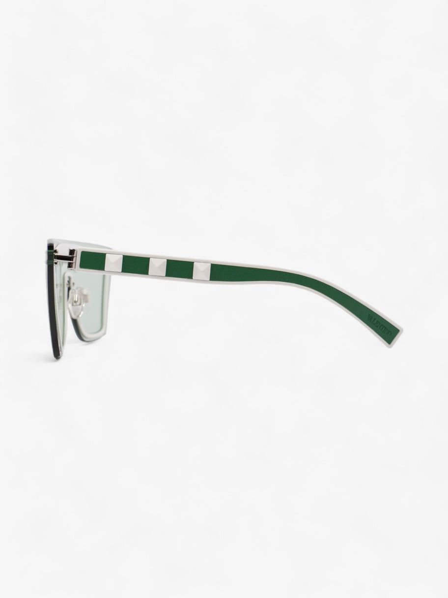 Valentino Mirrored Sunglasses Green / White Acetate 140mm Image 2