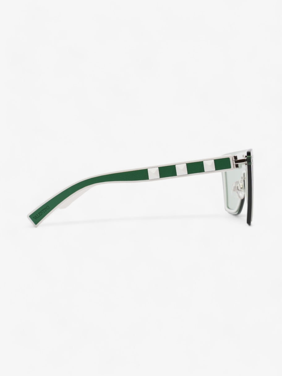 Valentino Mirrored Sunglasses Green / White Acetate 140mm Image 4