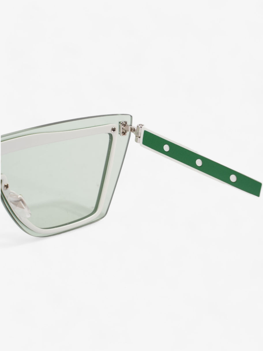 Valentino Mirrored Sunglasses Green / White Acetate 140mm Image 6