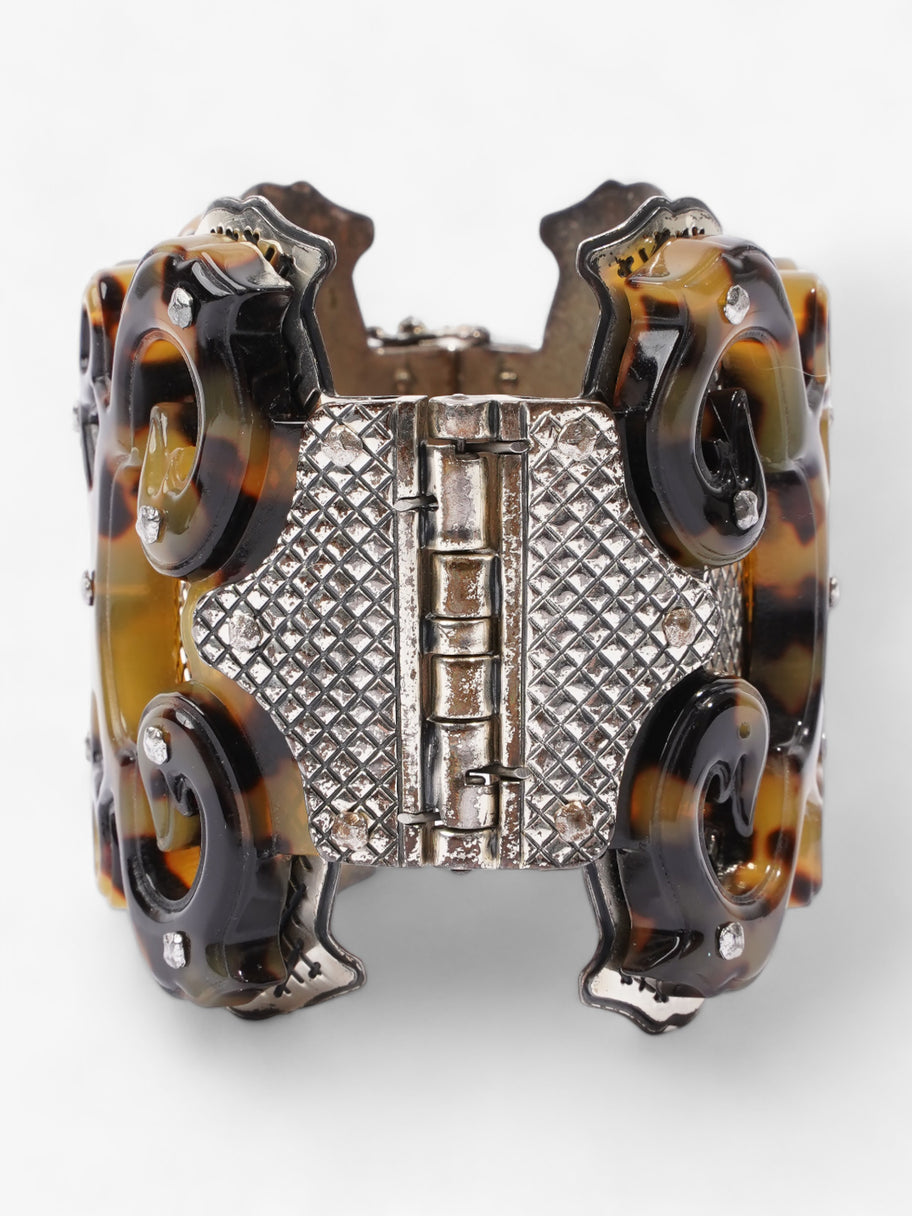 Bottega Veneta Gothic Style Bangle Tortoise  Silver Sterling Image 4