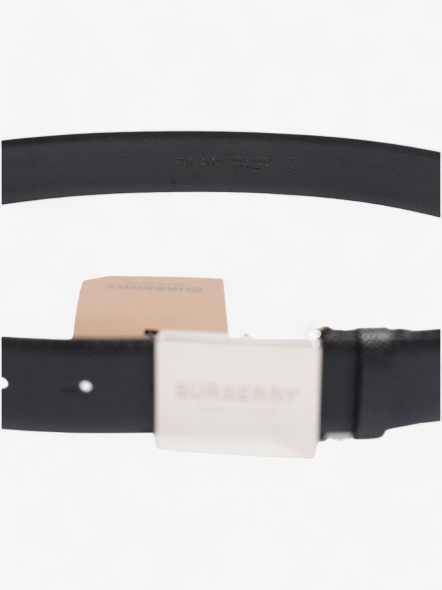 Burberry Burberry Plaque Buckle Belt Black Leather 105cm 42