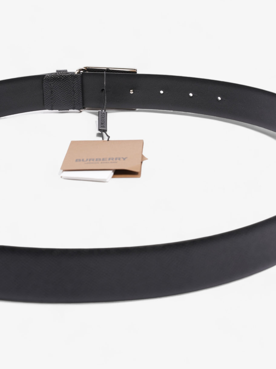 Burberry Burberry Plaque Buckle Belt Black Leather 105cm 42