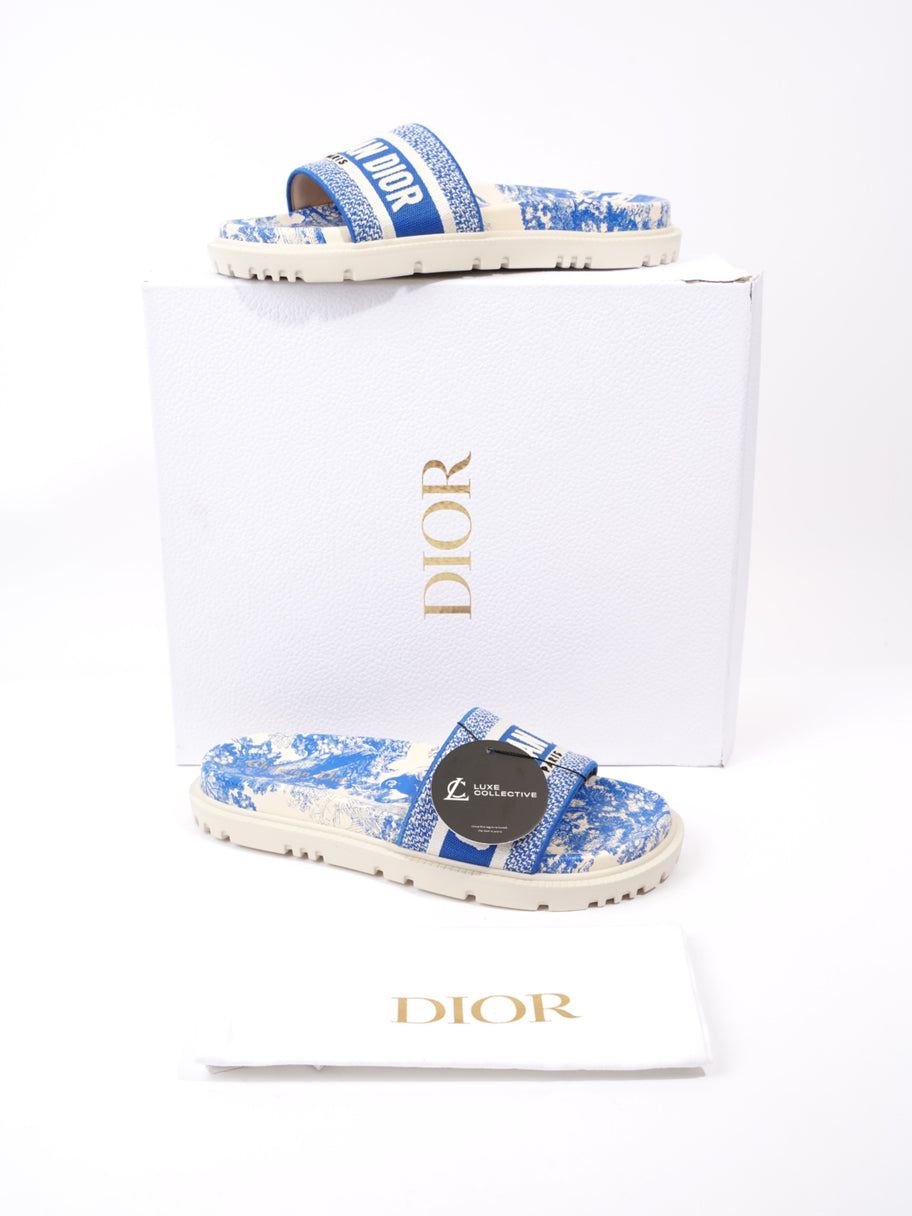 Christian Dior Dway White / Blue Canvas EU 39 UK 6 Image 11