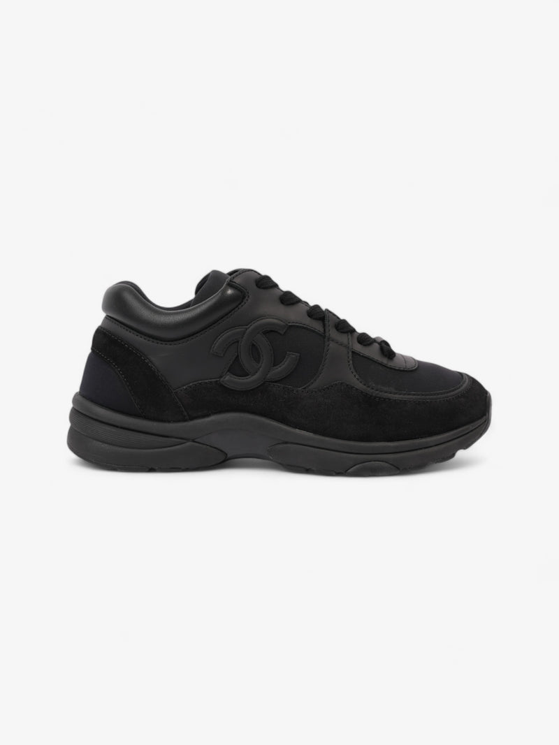  Chanel CC Logo Sneakers Black Suede EU 38 UK 5