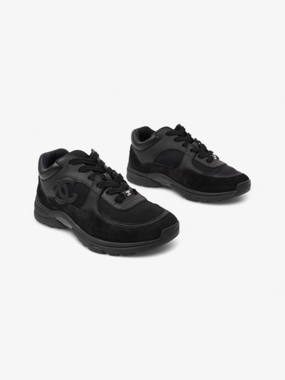 Chanel CC Logo Sneakers Black Suede EU 38 UK 5 Image 2