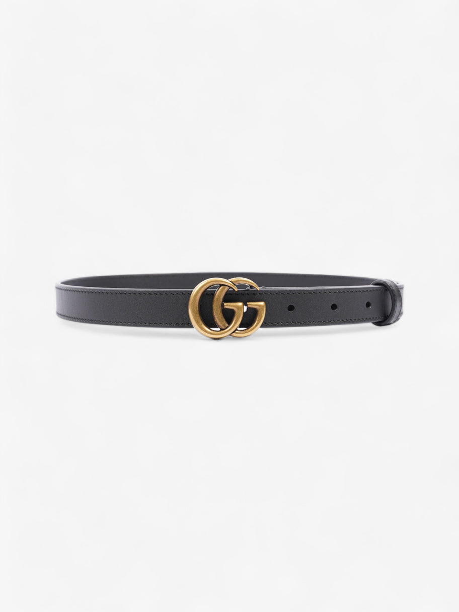 Gucci GG Marmont Thin Belt Black Leather 70cm 28