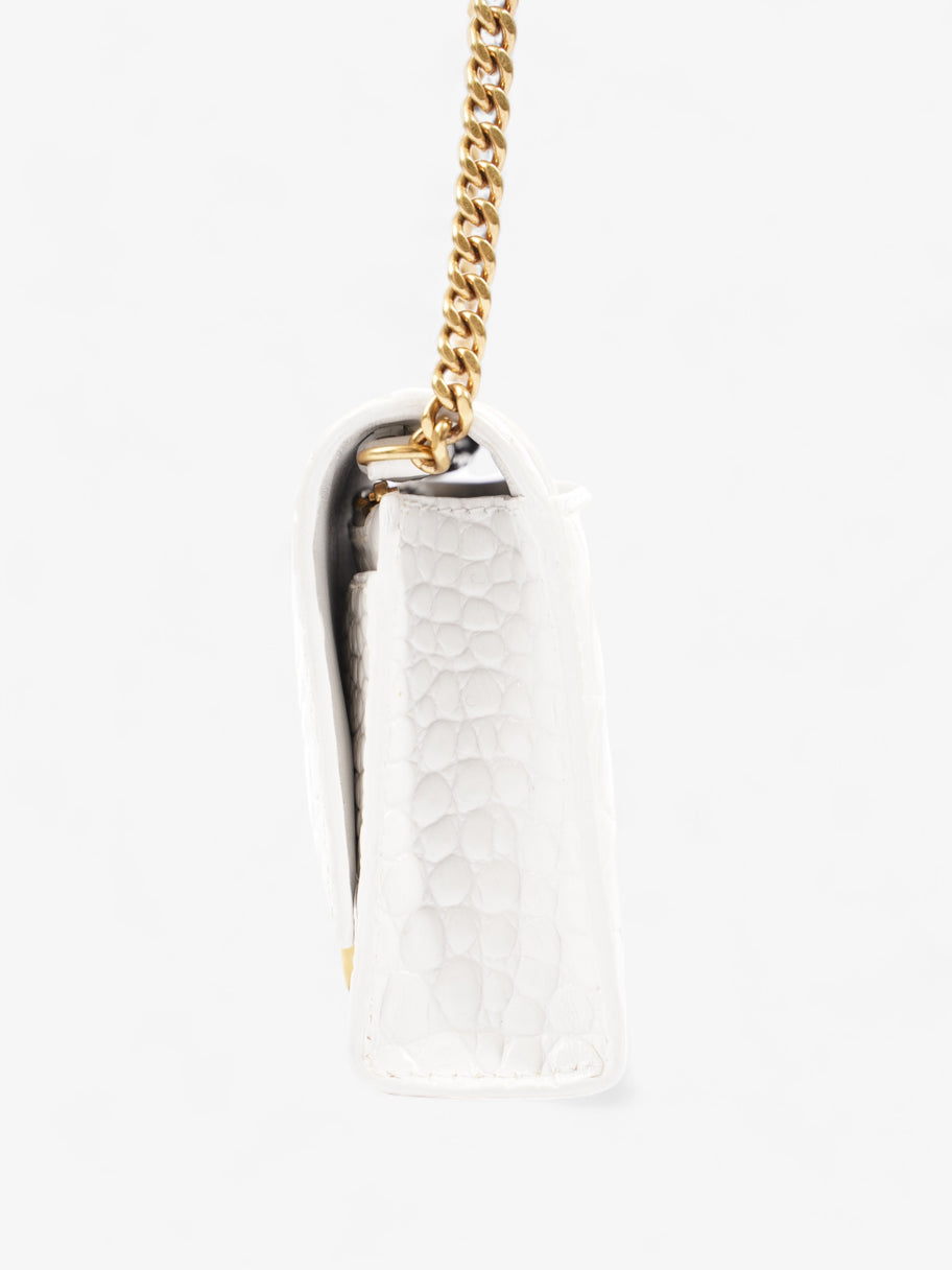 Hourglass Wallet On Chain White Calfskin Leather Image 3