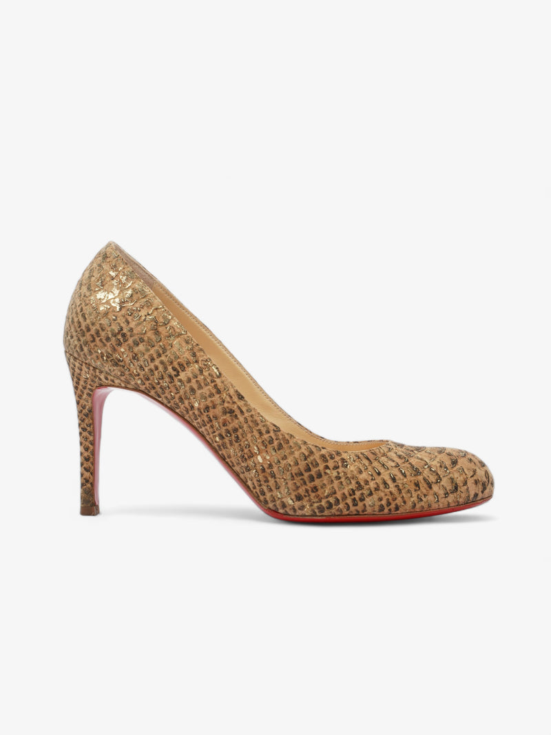  Christian Louboutin Simple Pump 85 Gold Cork EU 37 UK 4