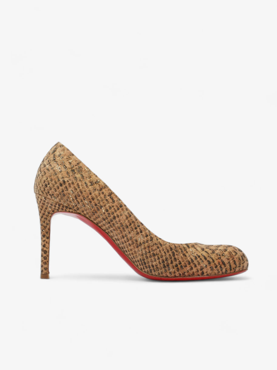 Christian Louboutin Simple Pump 85 Gold Cork EU 37 UK 4 Image 4