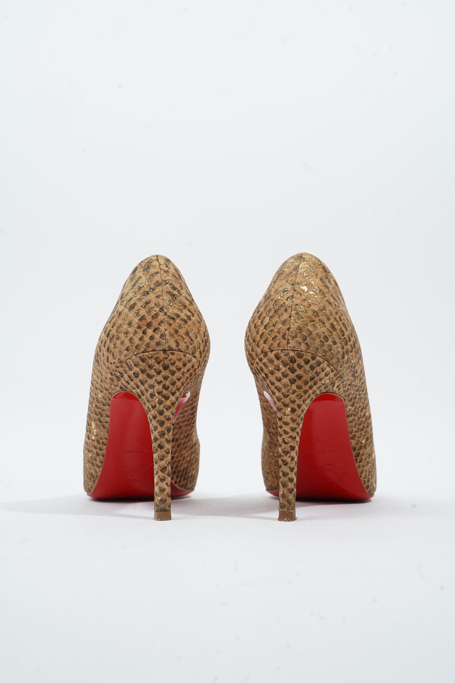 Christian Louboutin Simple Pump 85 Gold Cork EU 37 UK 4 Image 6