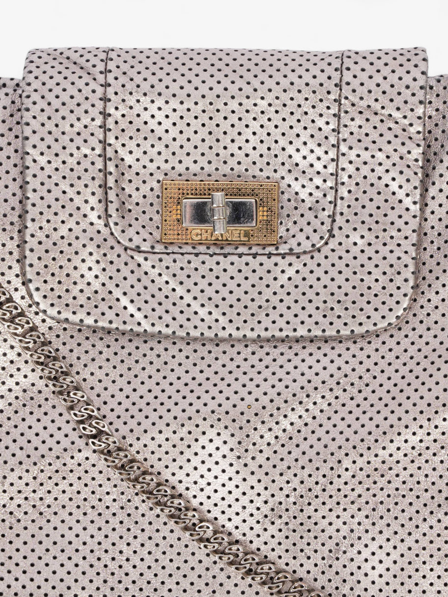 Drill Tote Bag Silver Leather Image 3