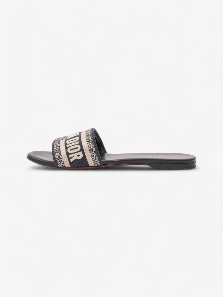 Christian Dior DWAY Slides Navy / Beige  Canvas EU 39 UK 6 Image 3