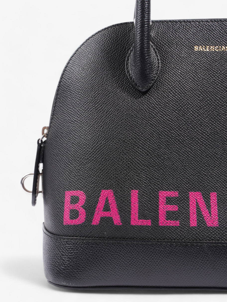 Balenciaga Ville Black / Hot Pink Grained Leather Small Image 7