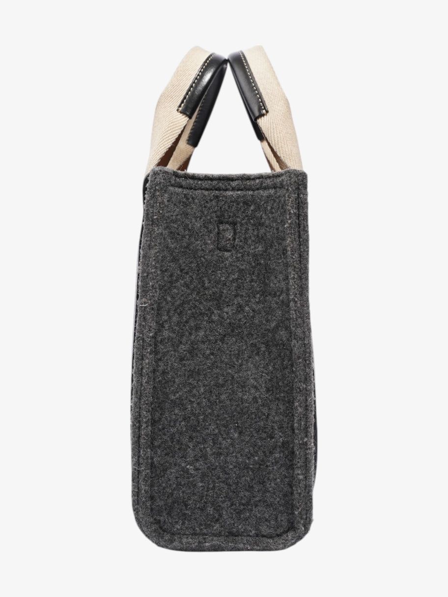 Chloe Woody Tote Grey / Beige / Black Felt Small Image 5