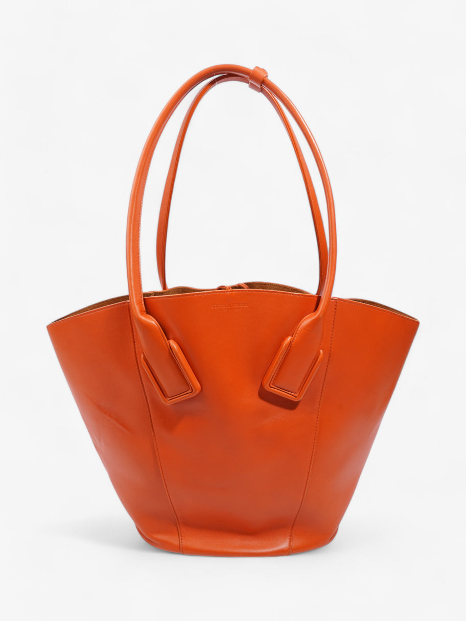 Bottega Veneta Basket Tote Orange Calfskin Leather Large Image 2