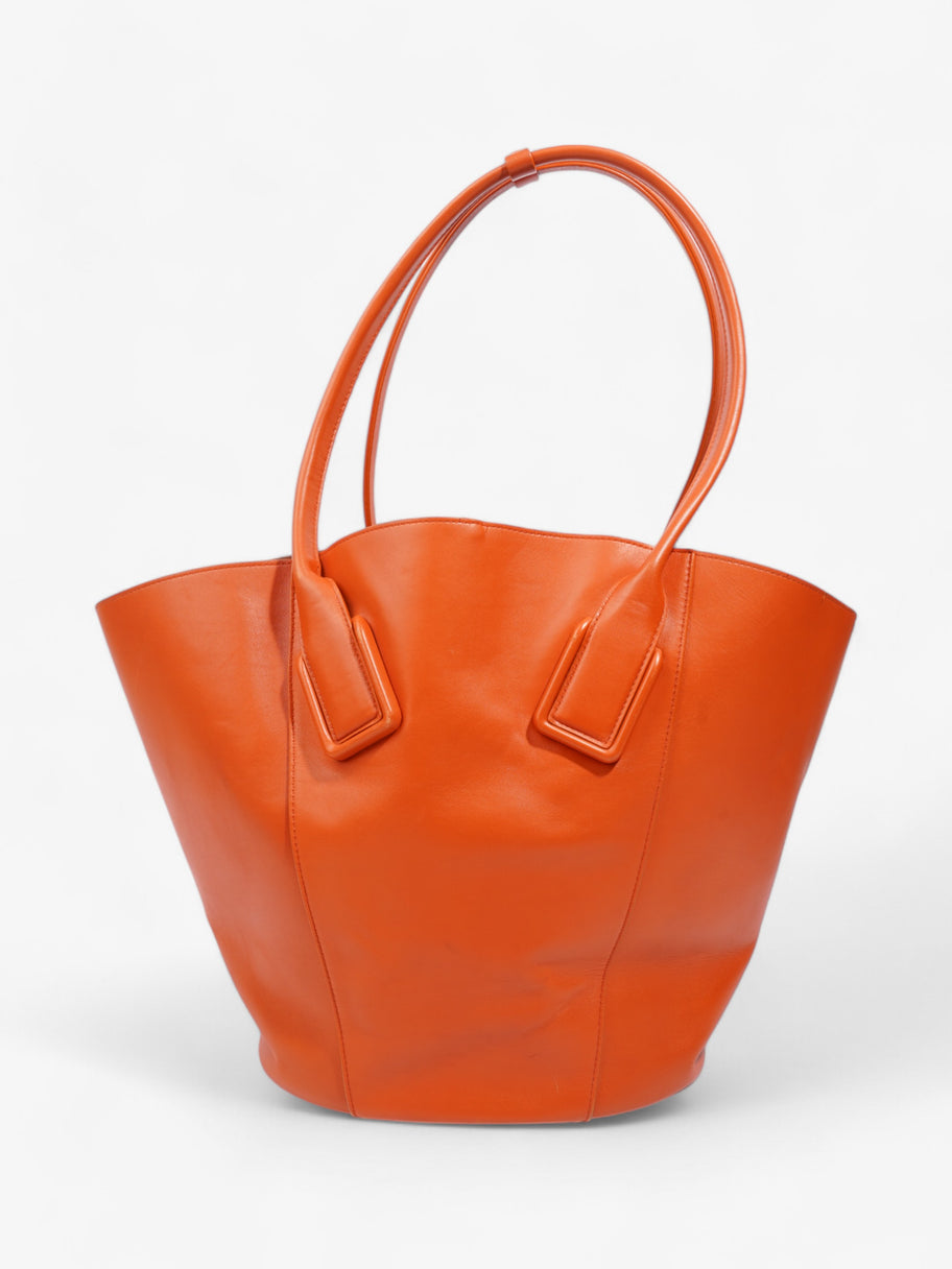 Bottega Veneta Basket Tote Orange Calfskin Leather Large Image 5