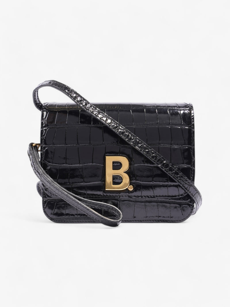  Balenciaga B Bag Black Calfskin Leather Small