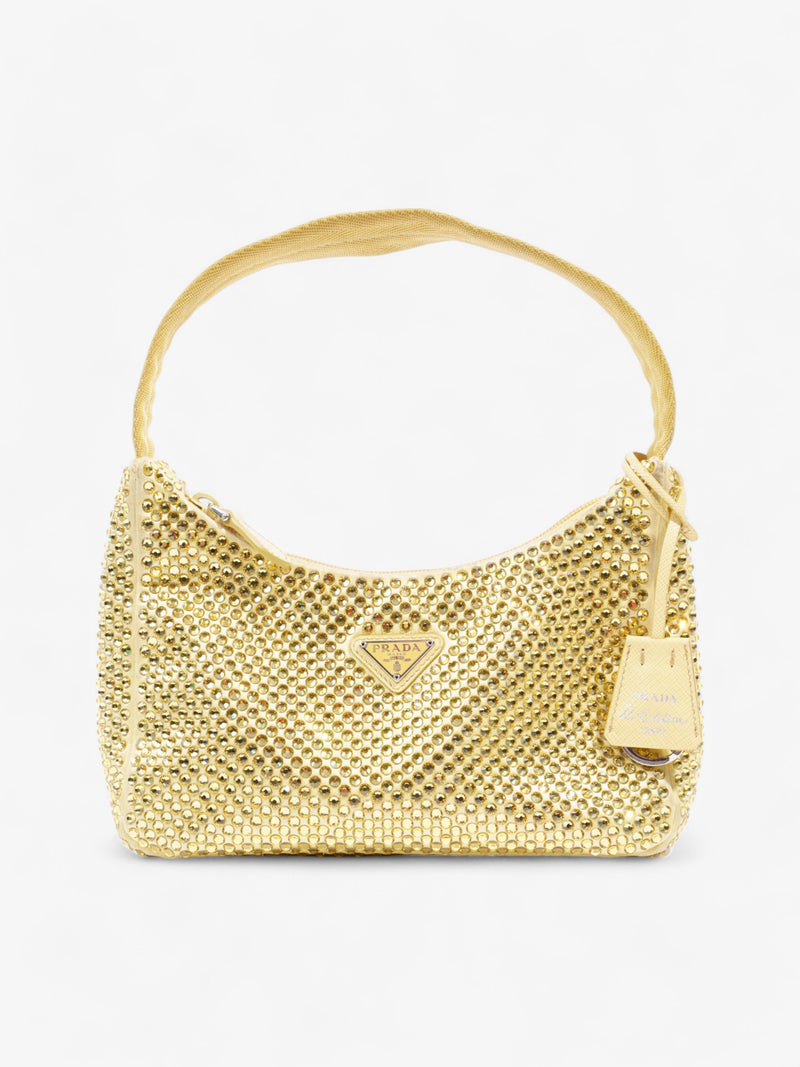  Prada Hobo Re-Edition 2000 Yellow Silk