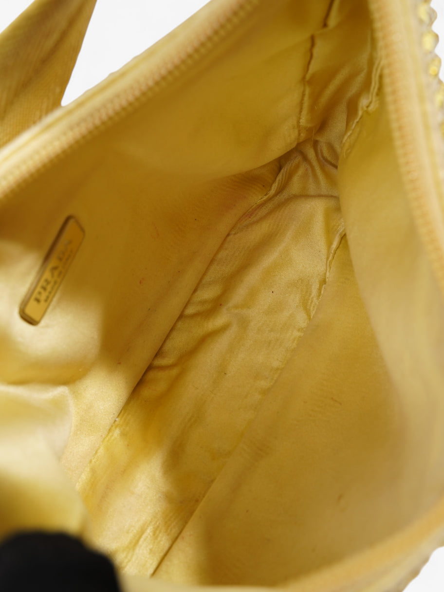 Prada Hobo Re-Edition 2000 Yellow Silk Image 14