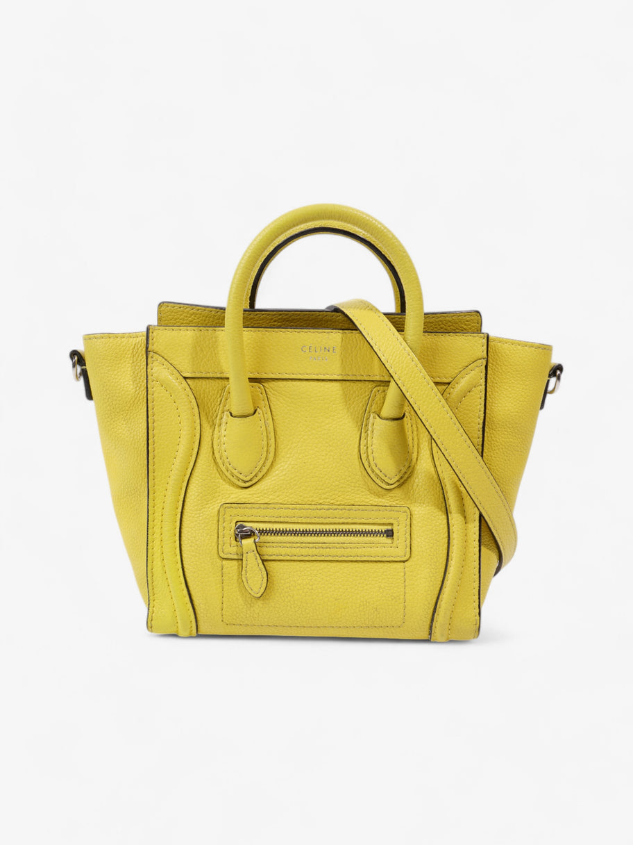 Celine Nano Luggage Handbag in Yellow Yellow Leather Image 1