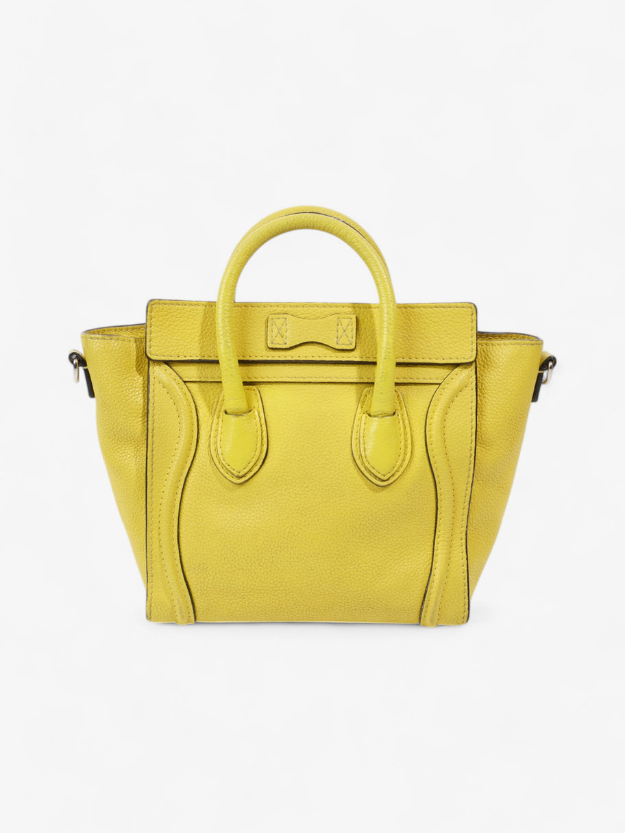 Celine Nano Luggage Handbag in Yellow Yellow Leather Image 4