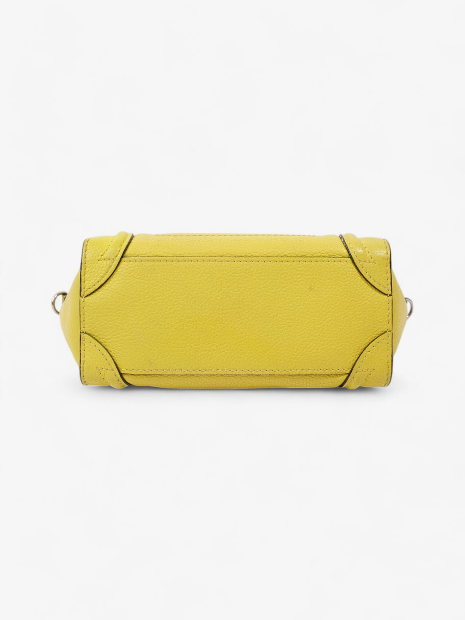 Celine Nano Luggage Handbag in Yellow Yellow Leather Image 6