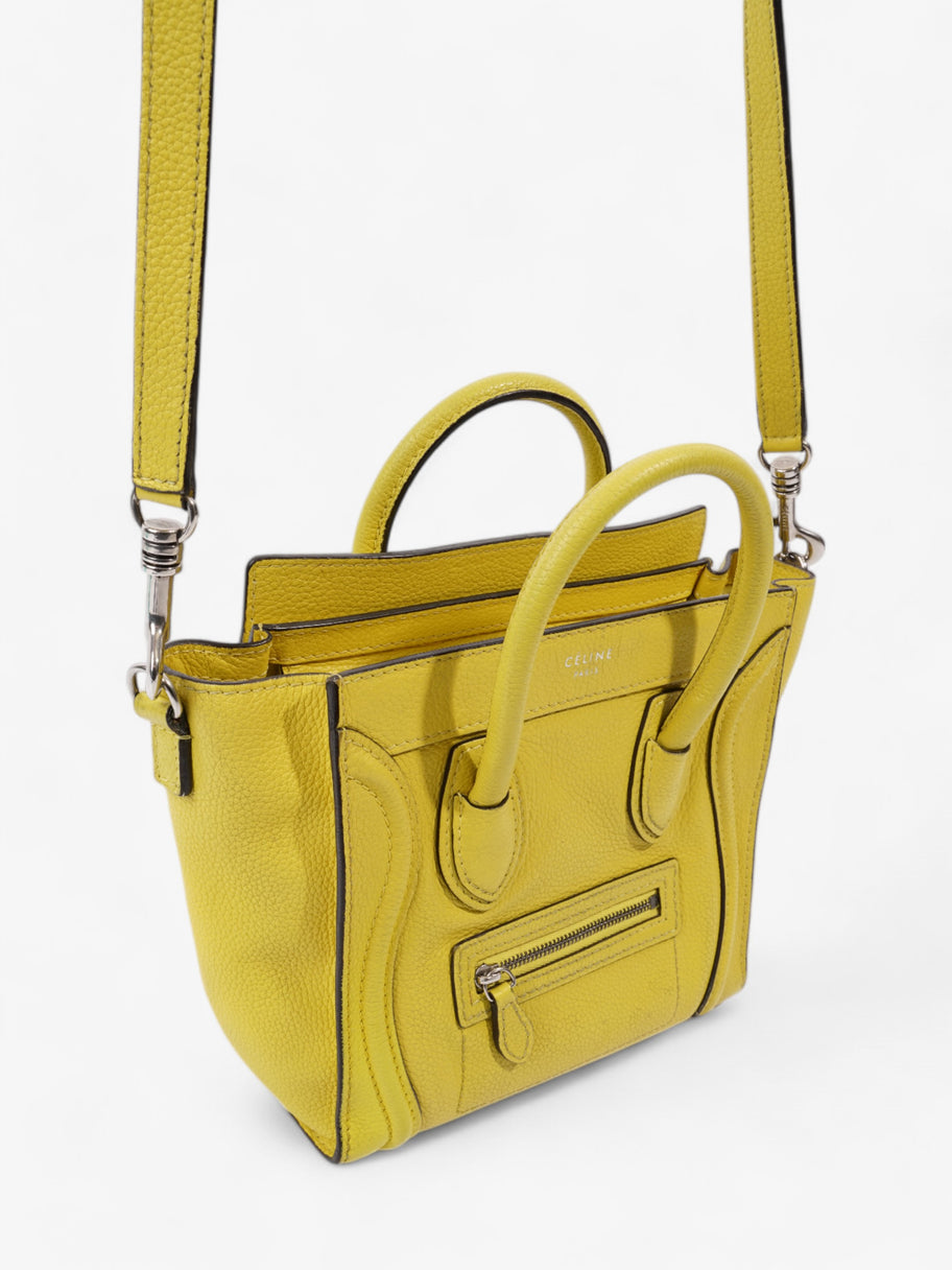 Celine Nano Luggage Handbag in Yellow Yellow Leather Image 7