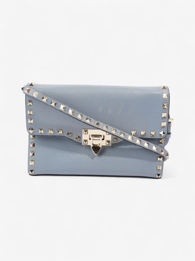  Valentino Garavani Rockstud Shoulder Bag Baby Blue Leather Small