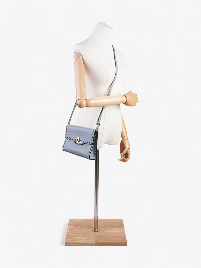  Valentino Garavani Rockstud Shoulder Bag Baby Blue Leather Small