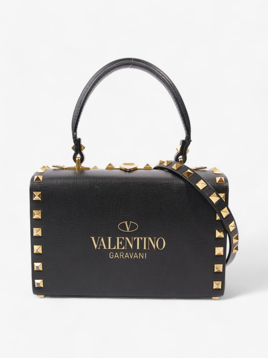 Valentino Garavani Box Rockstud Alcove Top Handle Bag Black Leather Image 1