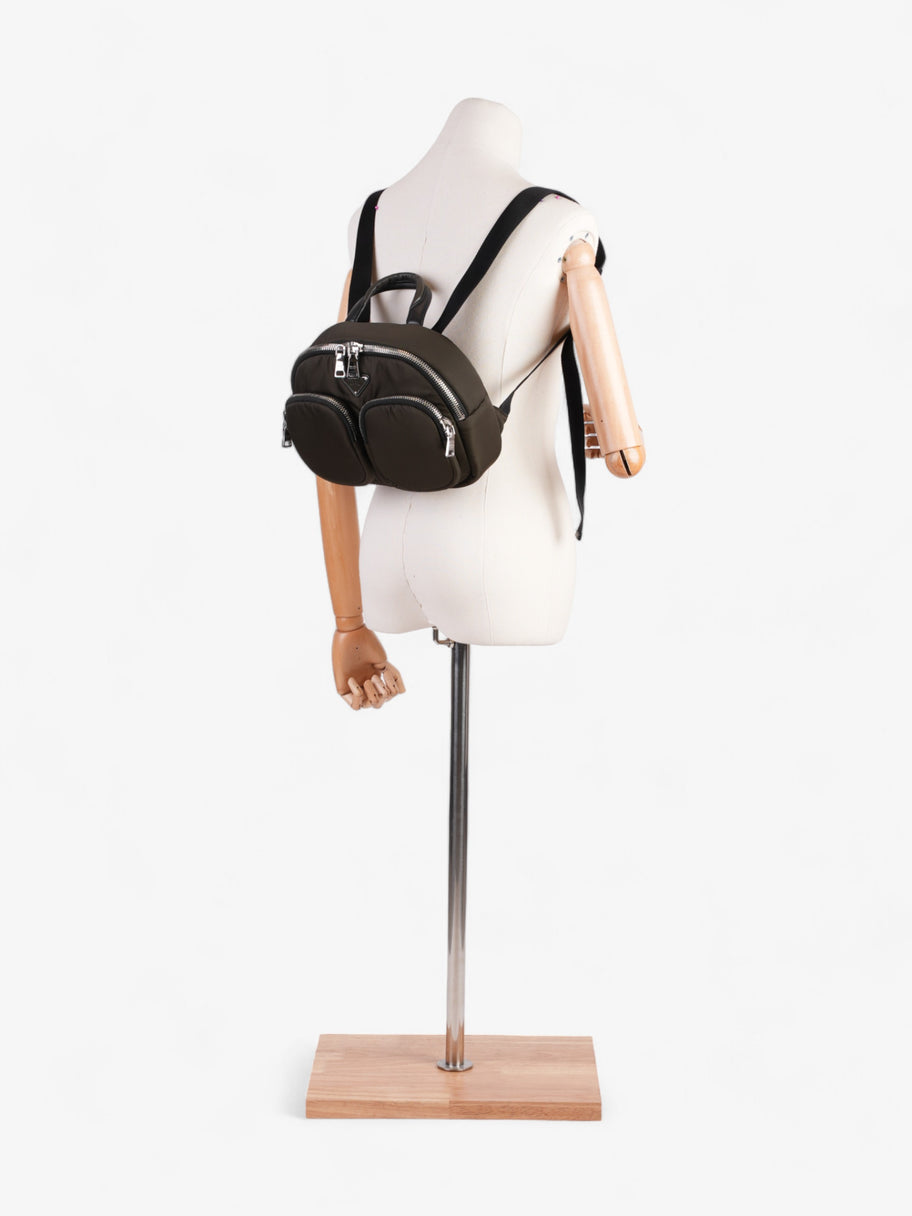 Prada Triangle Backpack Khaki Re Nylon Image 2