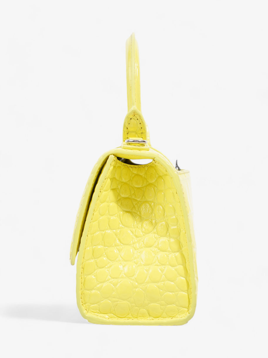 Balenciaga Hourglass Neon Yellow Grained Leather XS Image 3