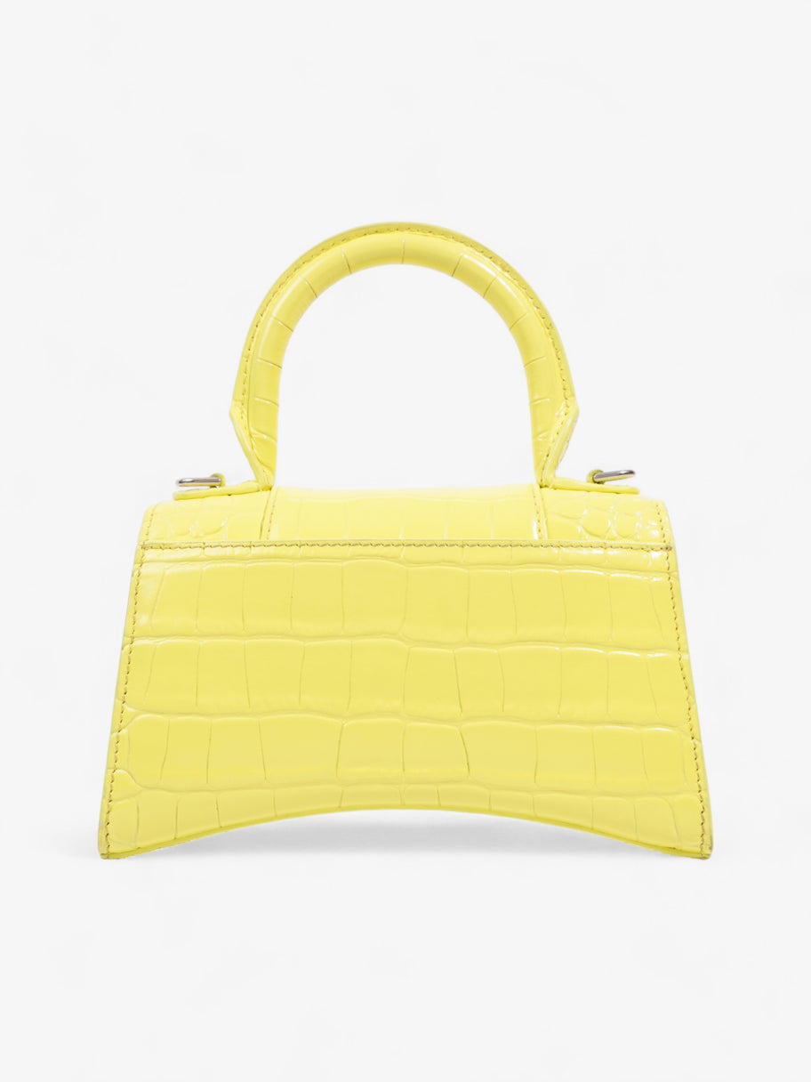 Balenciaga Hourglass Neon Yellow Grained Leather XS Image 4