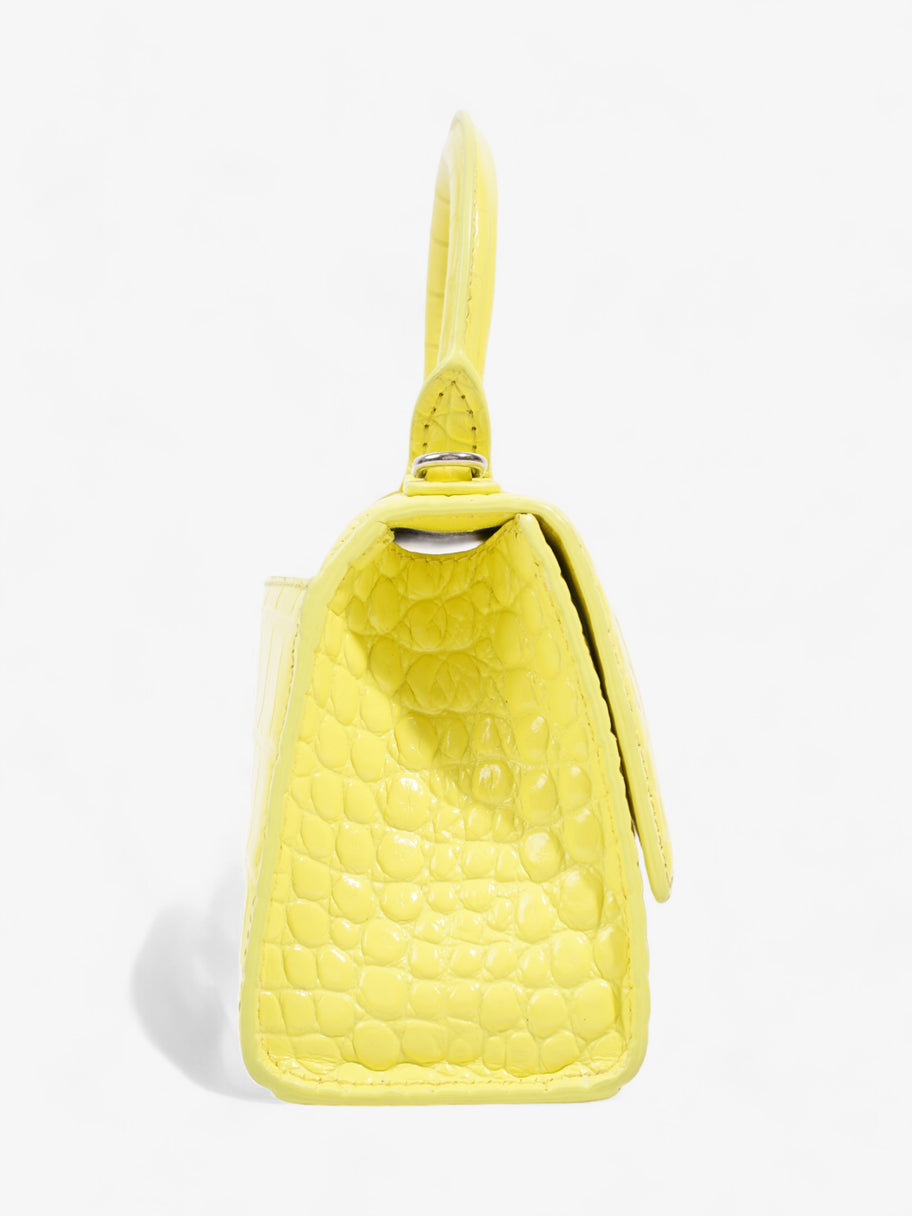 Balenciaga Hourglass Neon Yellow Grained Leather XS Image 5