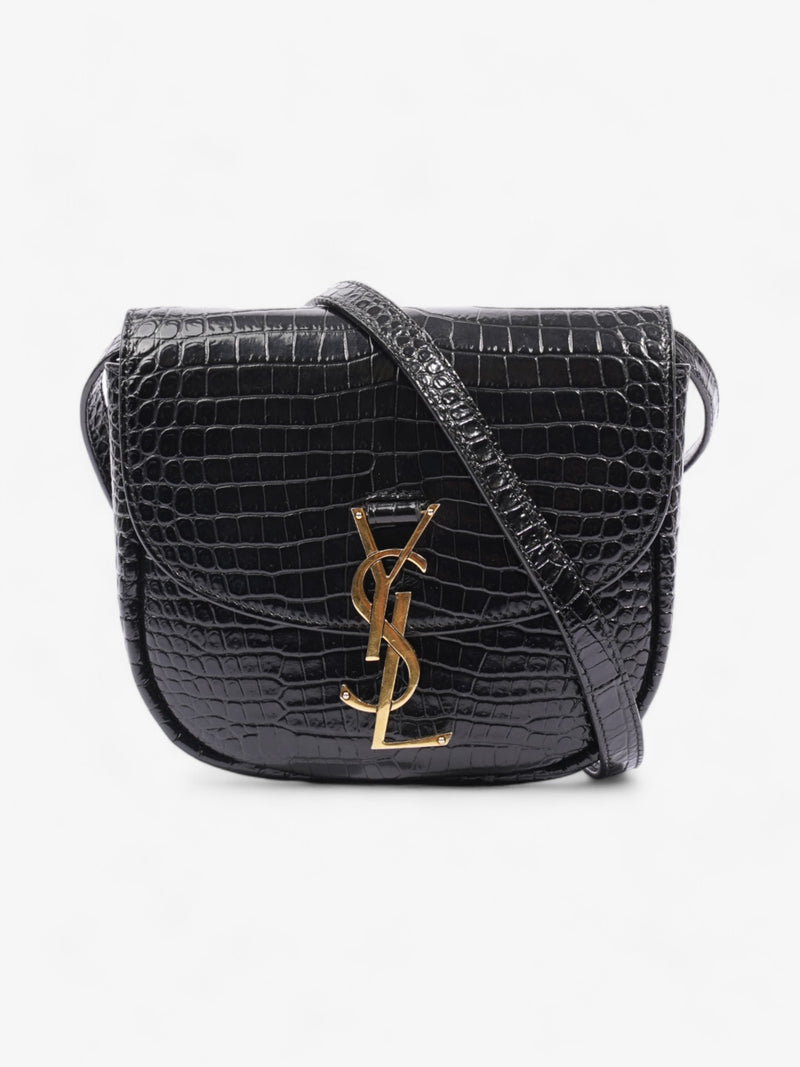  Saint Laurent Kaia Shoulder Bag Black Embossed Leather Small