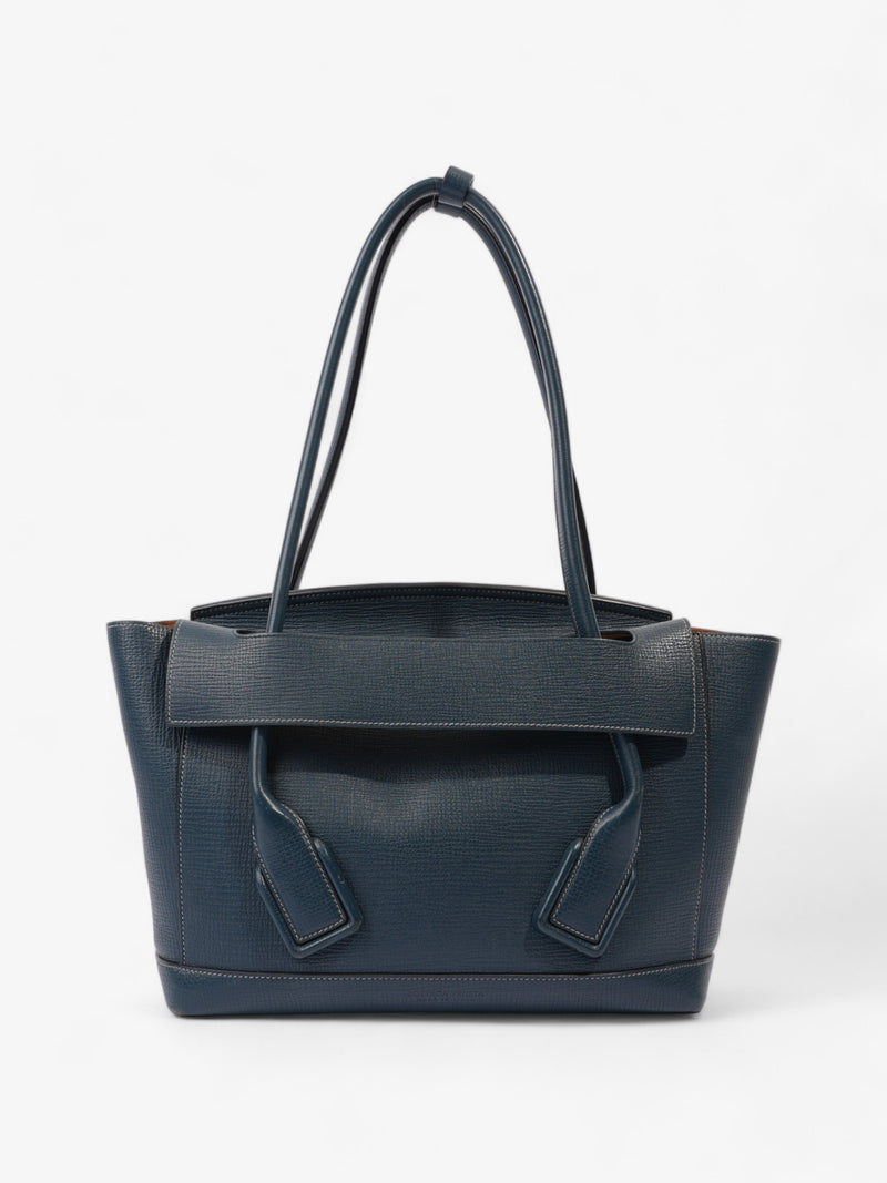  Bottega Veneta Arco Tote Bag Deep Blue Grained Leather Large