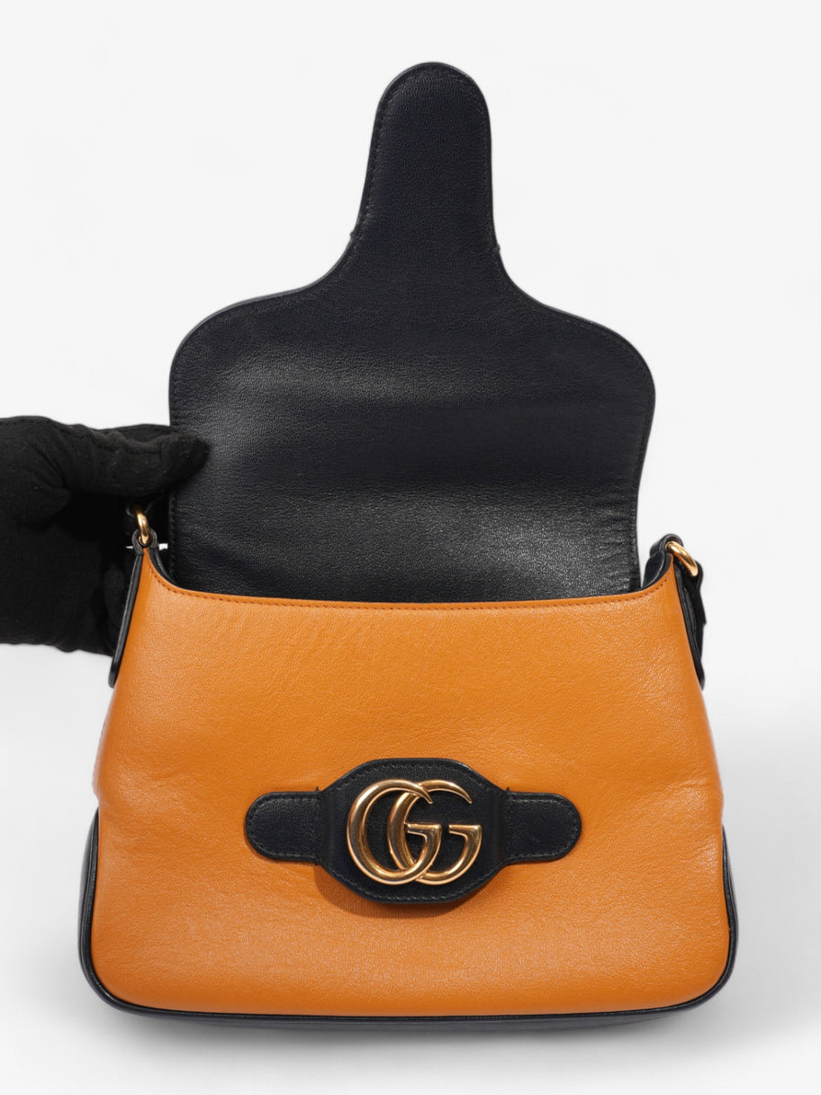 Gucci Messenger Bag with Double G Navy Blue / Burnt Orange Leather Small Image 9