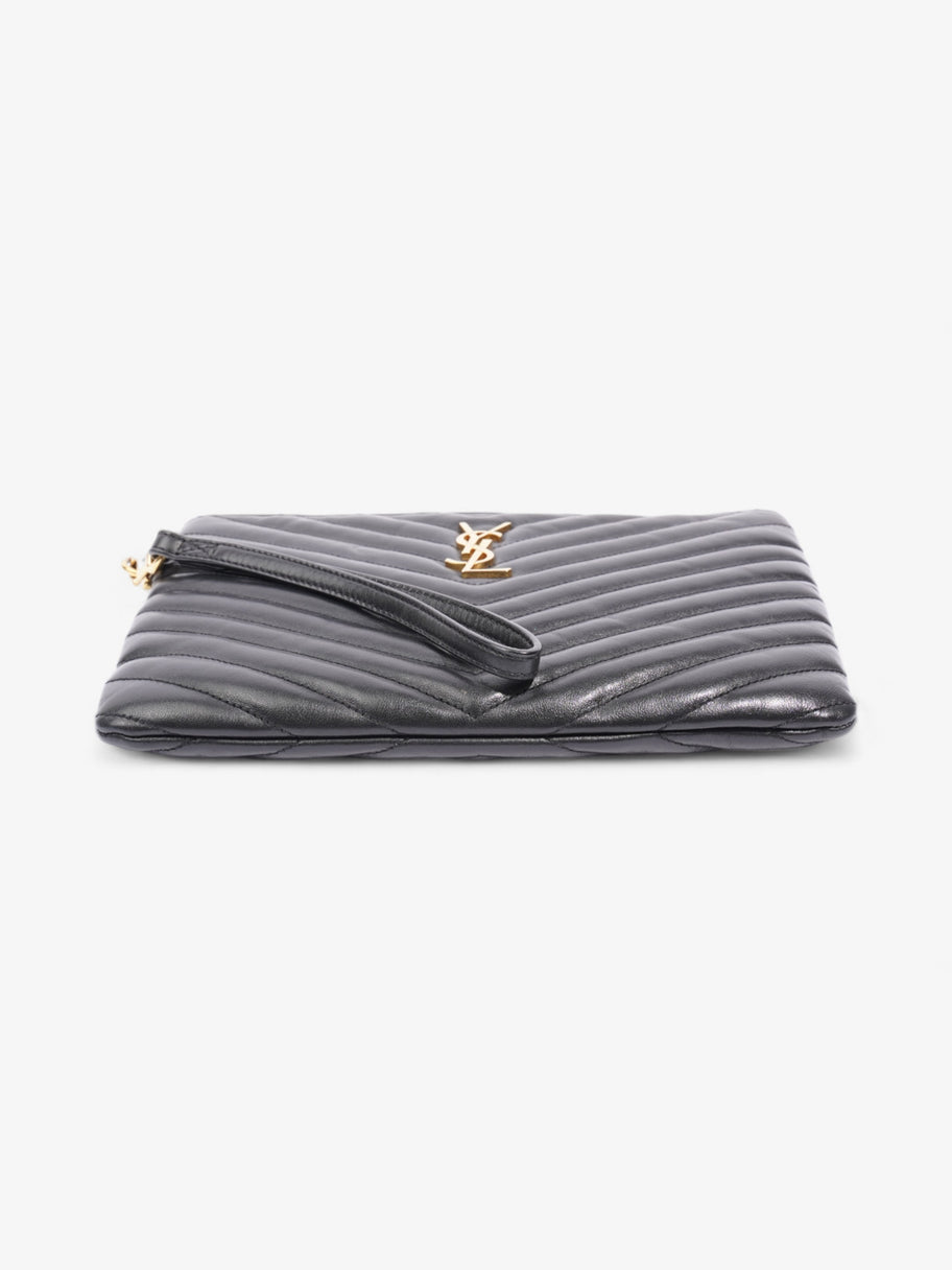 Saint Laurent Monogram Wristlet Black Leather Image 6