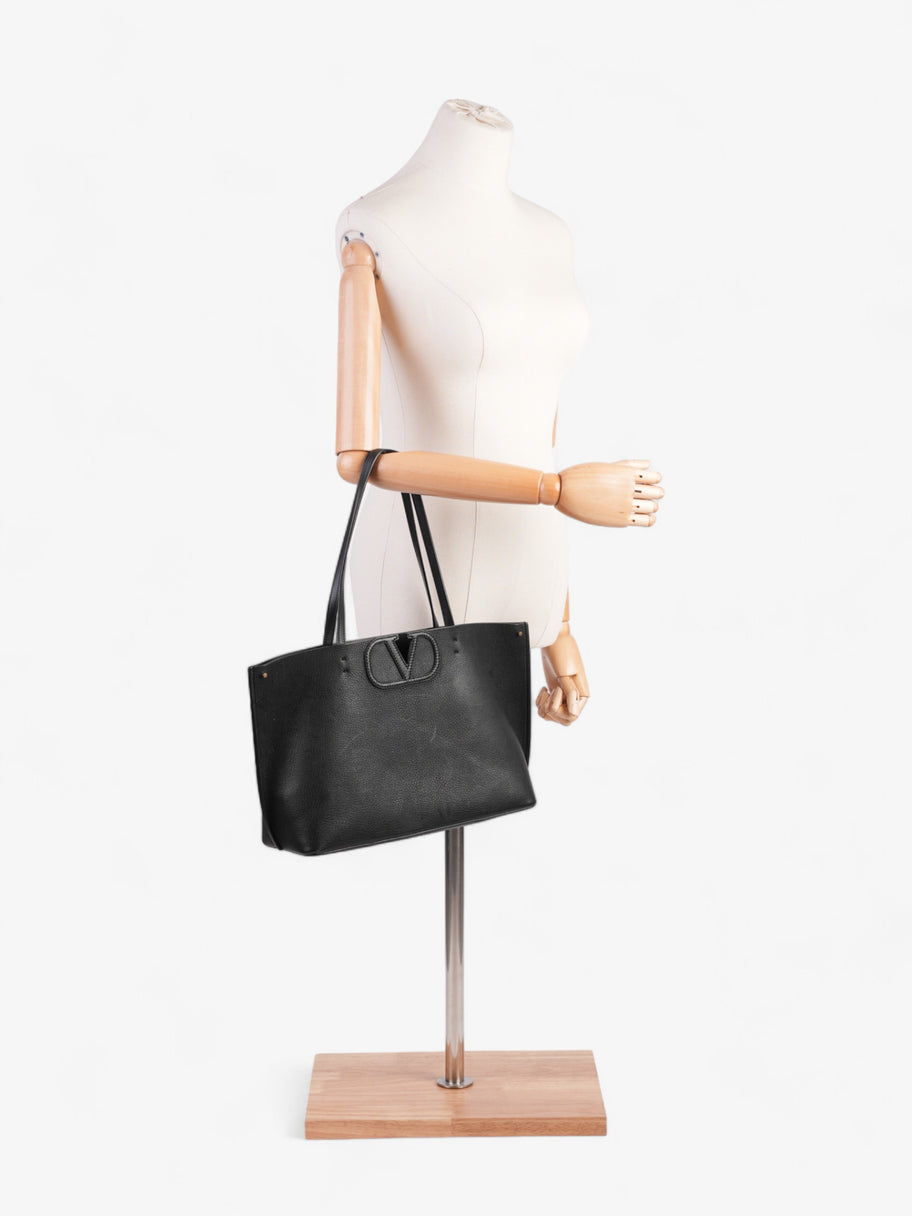 Valentino Fill Me Tote Black Leather Image 2